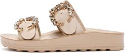DERIMOD Muiltjes Imitation Leren Muiltjes With Rhinestone Details
