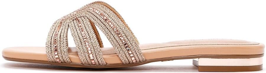 DERIMOD Muiltjes Imitation Leren Muiltjes With Rhinestone Details