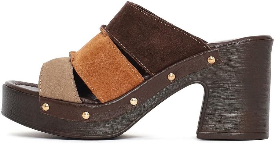 DERIMOD Muiltjes Met Hoge Hak Suède High Heel