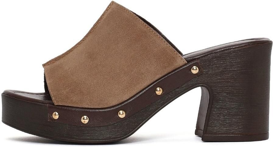 DERIMOD Muiltjes Met Hoge Hak Suède High Heel - Foto 1