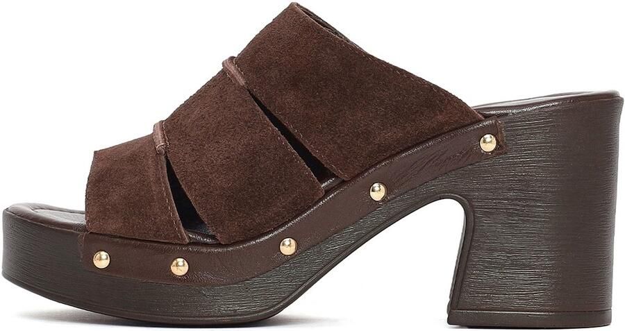 DERIMOD Muiltjes Met Hoge Hak Suède High Heel