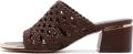 DERIMOD Muiltjes Met Middelhoge Hak Imitation Leren Mid Heel - Bruin