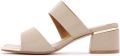 DERIMOD Muiltjes Met Middelhoge Hak Imitation Leren Mid Heel - Beige
