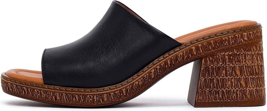 DERIMOD Muiltjes Met Middelhoge Hak Leren Mid Heel
