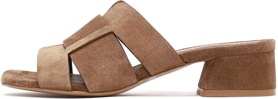 DERIMOD Muiltjes Met Middelhoge Hak Suède Mid Heel