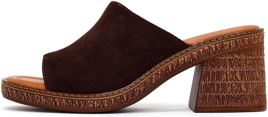DERIMOD Muiltjes Met Middelhoge Hak Suède Mid Heel