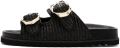 DERIMOD Mules Imitation Leather Wicker - Zwart