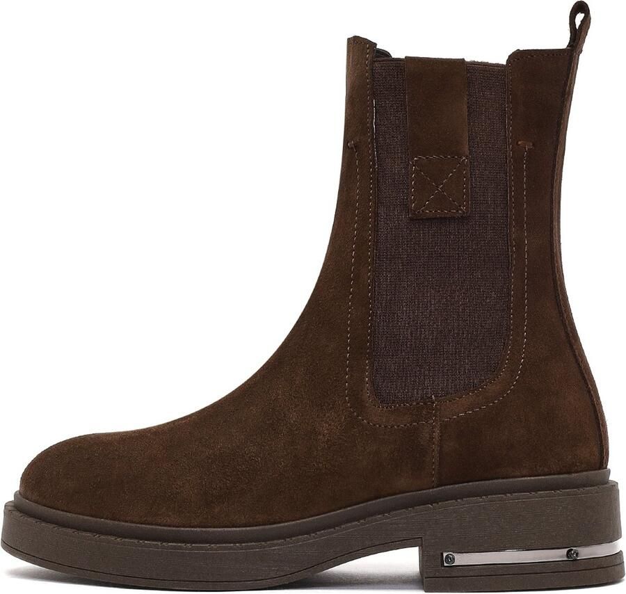 DERIMOD Plateau Chelsea Boots Suède Leer Plateau Chelsea