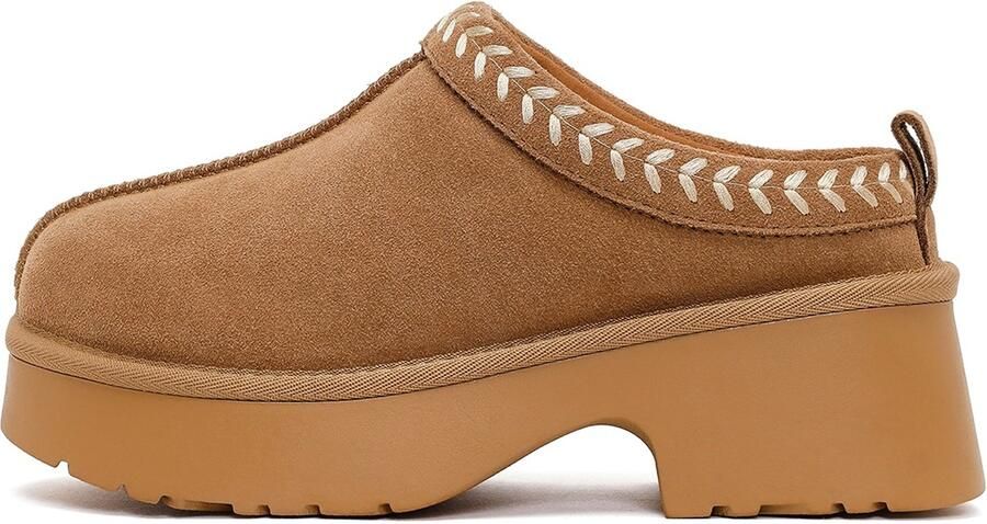 DERIMOD Plateau Clogs Leren Plateau