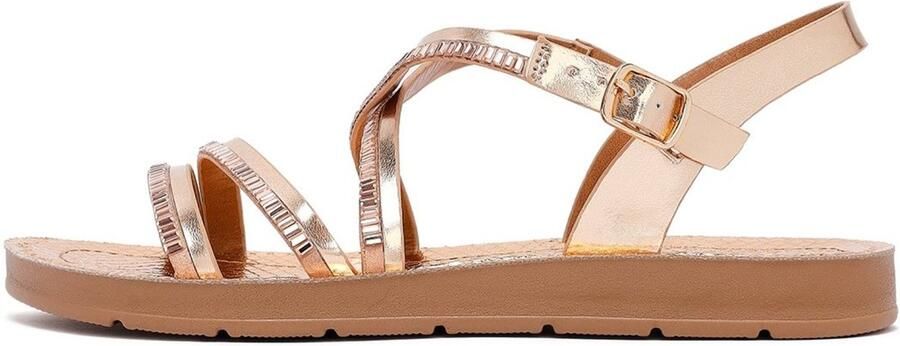 DERIMOD Platform Sandals Faux Leather Platform