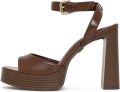 DERIMOD Sandalen Met Hoge Hak Imitation Leren High Heel - Bruin