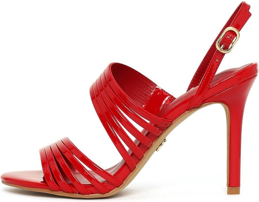 DERIMOD Sandalen Met Hoge Hak Imitation Leren High Heel