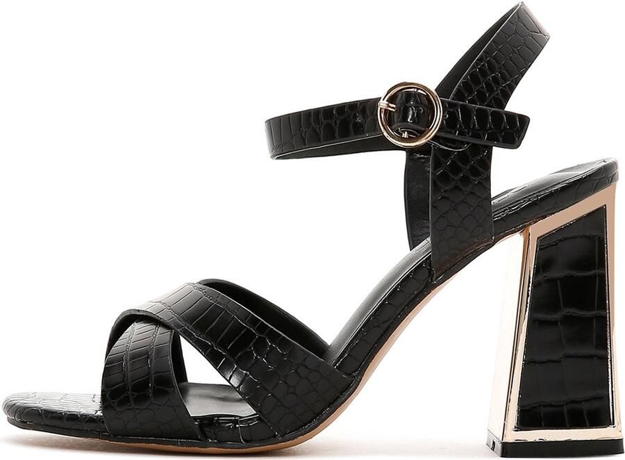 DERIMOD Sandalen Met Hoge Hak Imitation Leren High Heel