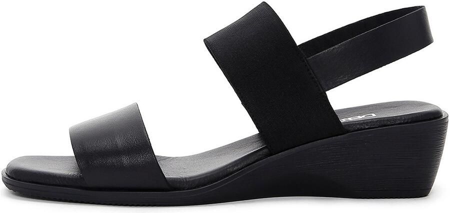 DERIMOD Sandalen Met Lage Sleehak Leren Low Wedge