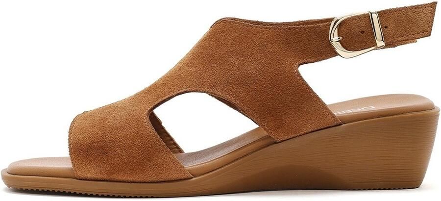 DERIMOD Sandalen Met Lage Sleehak Suède Low Wedge