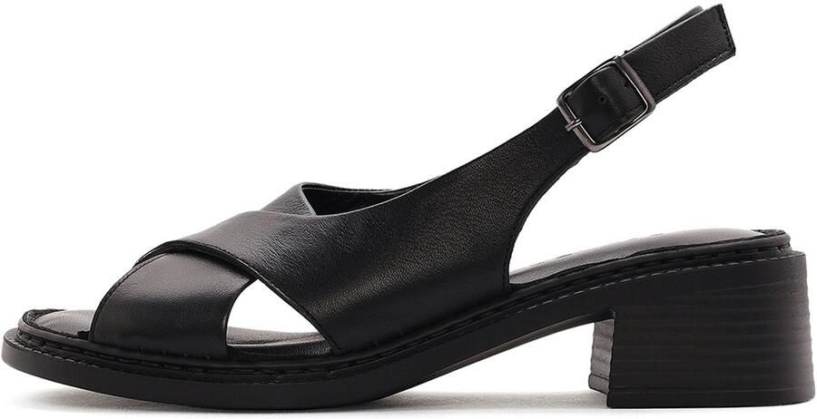 DERIMOD Sandalen Met Middelhoge Hak Leren Mid Heel