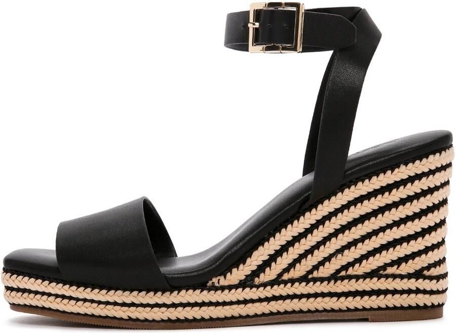 DERIMOD Sandalen Met Sleehak Imitation Leren Wedge