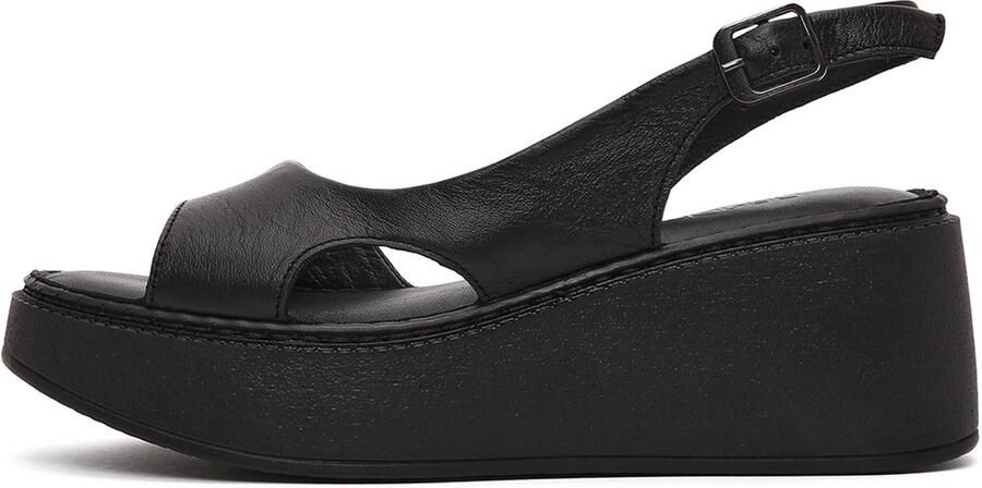 DERIMOD Sandalen Met Sleehak Leren Wedge