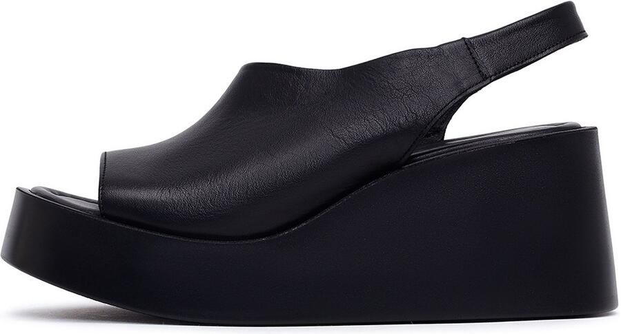 DERIMOD Sandalen Met Sleehak Leren Wedge