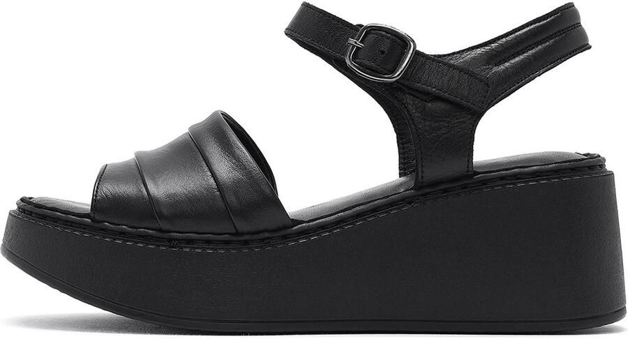 DERIMOD Sandalen Met Sleehak Leren Wedge