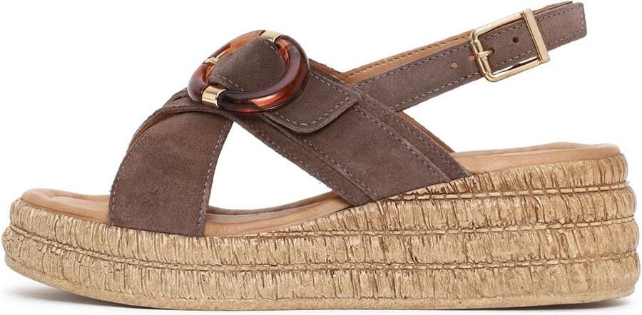 DERIMOD Sandalen Met Sleehak Suède Wedge