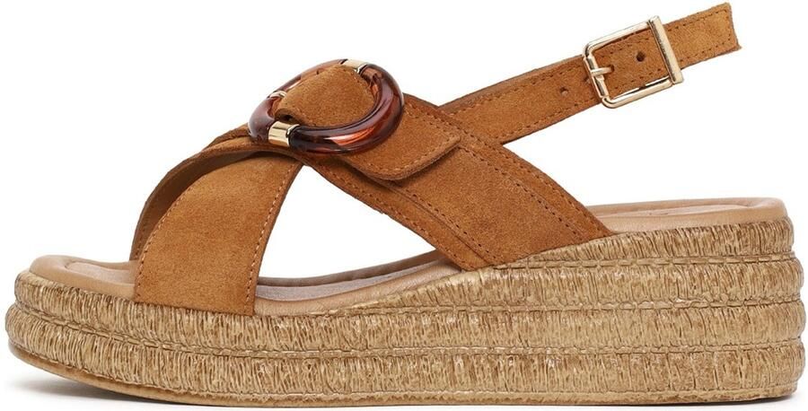 DERIMOD Sandalen Met Sleehak Suède Wedge