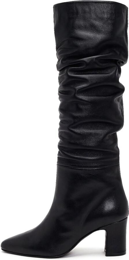 DERIMOD Slouchy Blokhaklaarzen Leren Slouchy Blokhaklaarzen