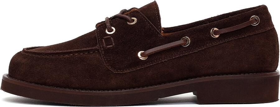 DERIMOD Veterschoenen Bootschoen-Stijl Leren Veterschoenen Bootschoen-Stijl