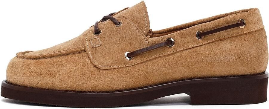 DERIMOD Veterschoenen Bootschoen-Stijl Leren Veterschoenen Bootschoen-Stijl