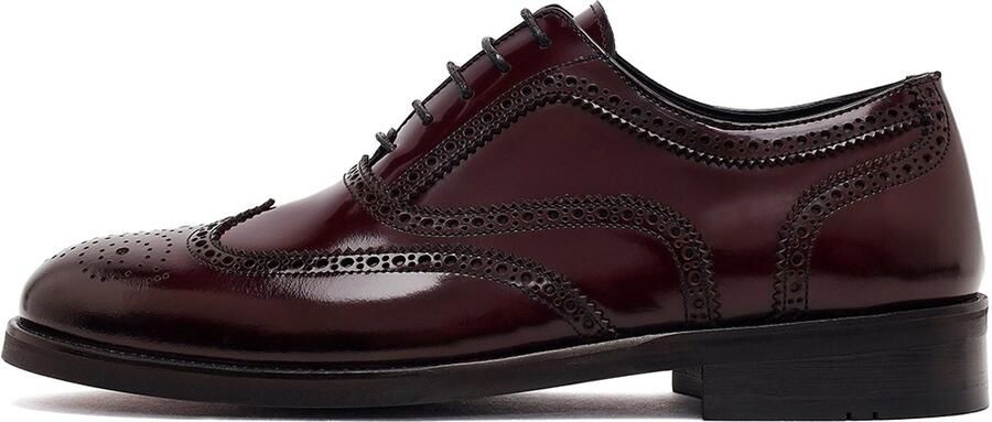 DERIMOD Veterschoenen Met Broguedetails Echt Leren Veterschoenen Met Broguedetails