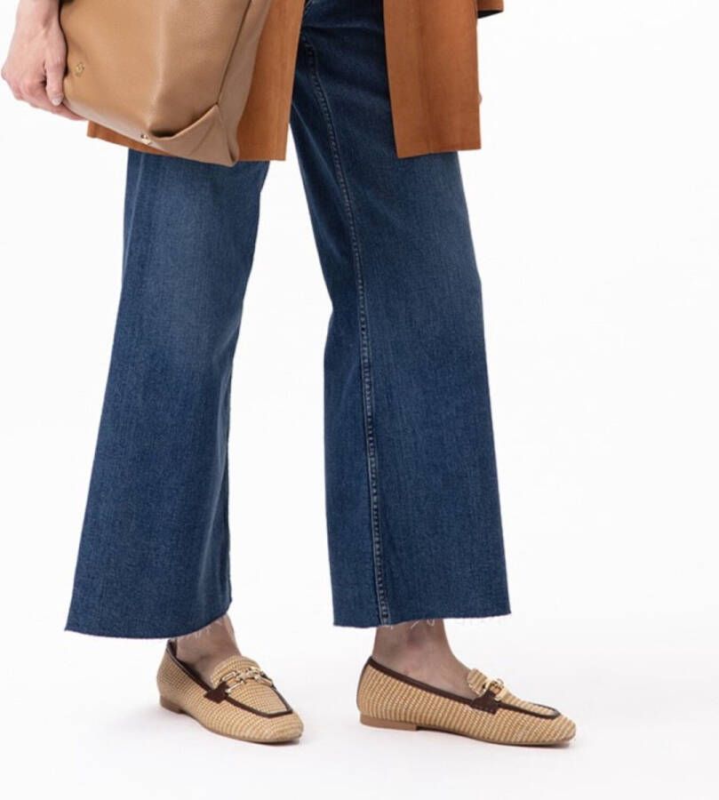 DESA Ballerina's Canvas Bruin Vrouwen Schoenpunt: Nez rond