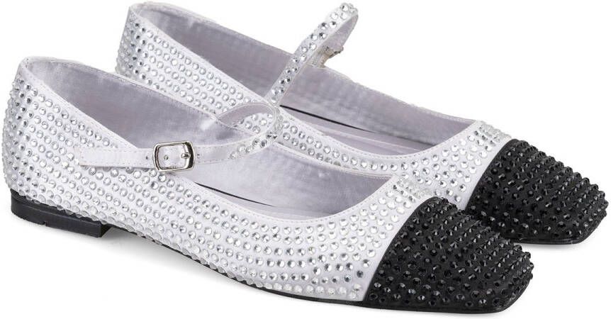DESA Ballerina's Canvas Zilver Vrouwen Schoenpunt: Nez carré
