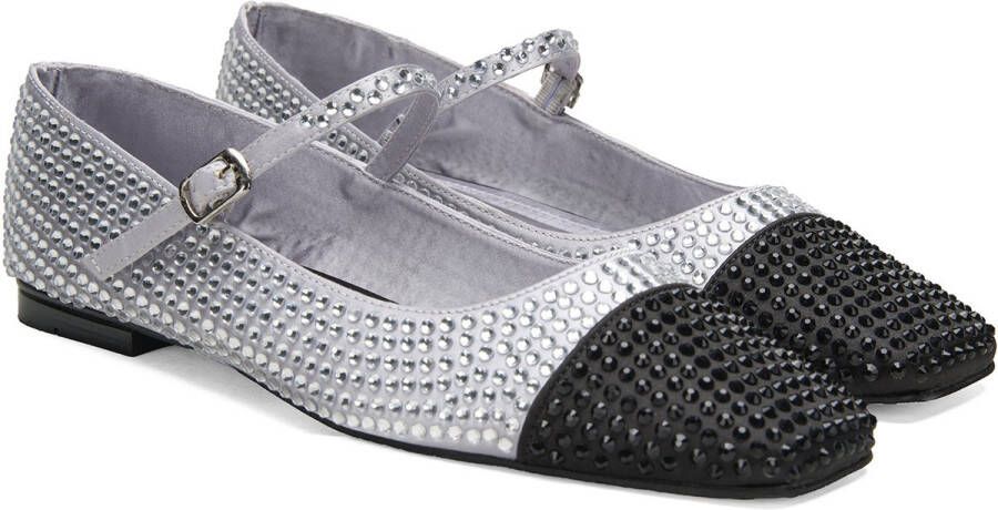 DESA Ballerina's Canvas Zilver Vrouwen Schoenpunt: Vierkante