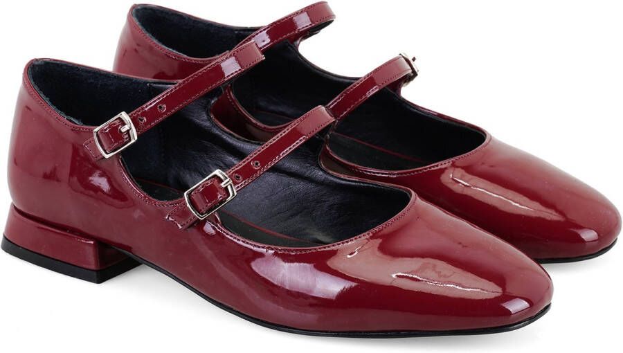 DESA Ballerina's Imitatieleer Bordeaux Vrouwen Schoenpunt: Nez carré