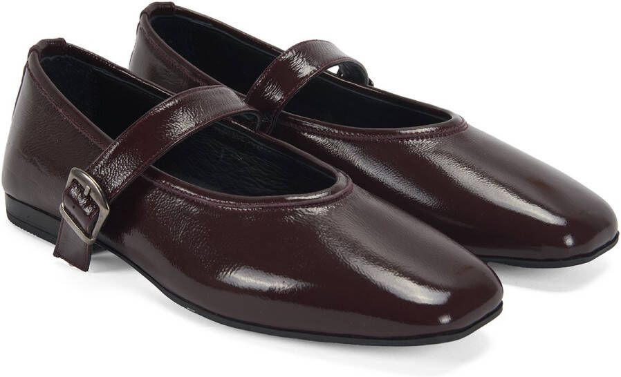 DESA Ballerina's Imitatieleer Bordeaux Vrouwen Schoenpunt: Vierkante