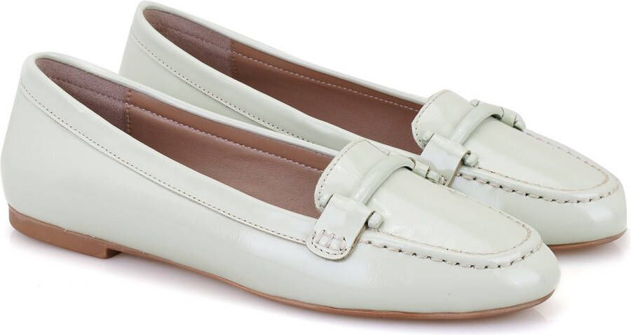 DESA Ballerina's Imitatieleer Mint Vrouwen Schoenpunt: Nez rond