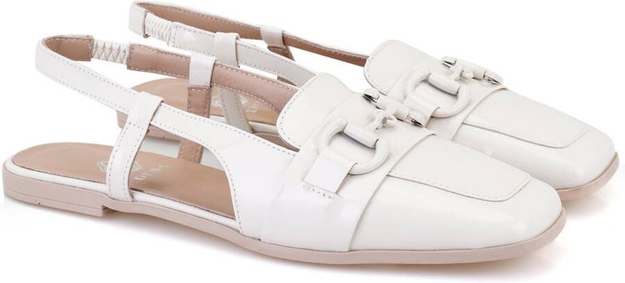 DESA Ballerina's Imitatieleer Wit Vrouwen Schoenpunt: Nez carré