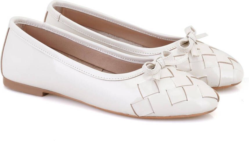 DESA Ballerina's Imitatieleer Wit Vrouwen Schoenpunt: Nez rond