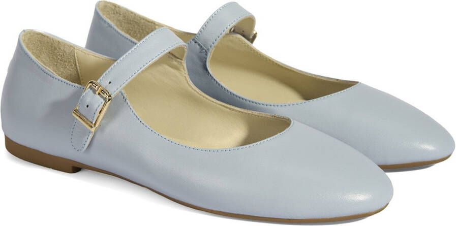 DESA Ballerina's Leer Blauw Vrouwen Schoenpunt: Nez rond