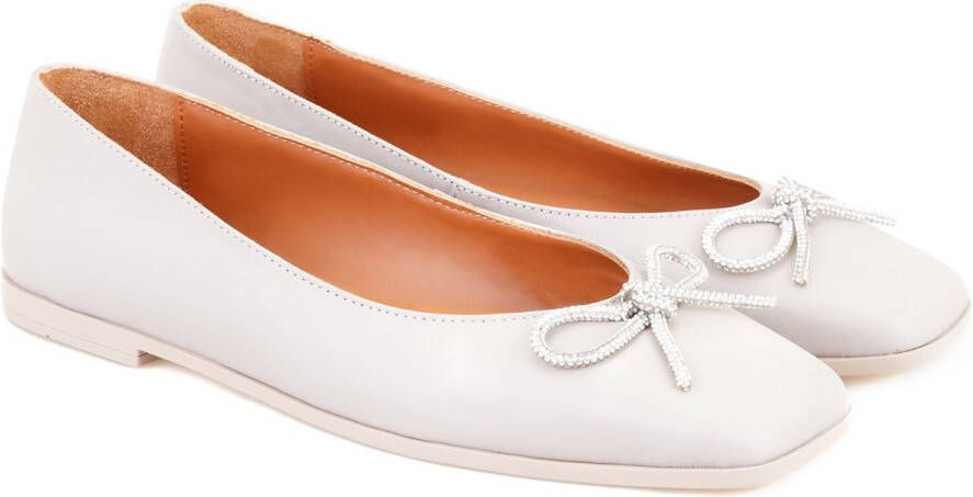 DESA Ballerina's Leer Nerts Vrouwen Schoenpunt: Nez rond