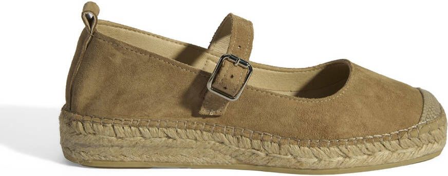 DESA Ballerina's Suède Beige Vrouwen Schoenpunt: Nez carré