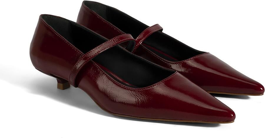 DESA Ballerina's Imitatieleer Bordeaux Vrouwen Schoenpunt: Puntige