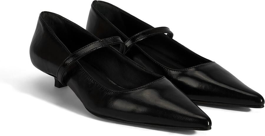 DESA Ballerina's Imitatieleer Zwart Vrouwen Schoenpunt: Puntige