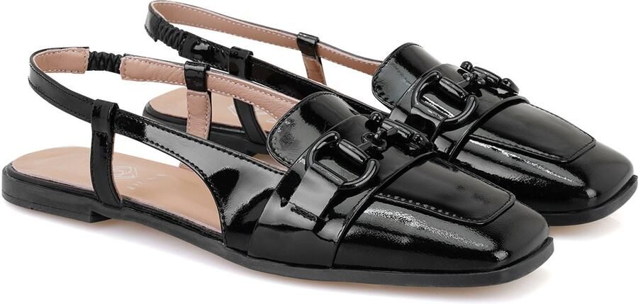 DESA Ballerina's Imitatieleer Zwart Vrouwen Schoenpunt: Nez carré