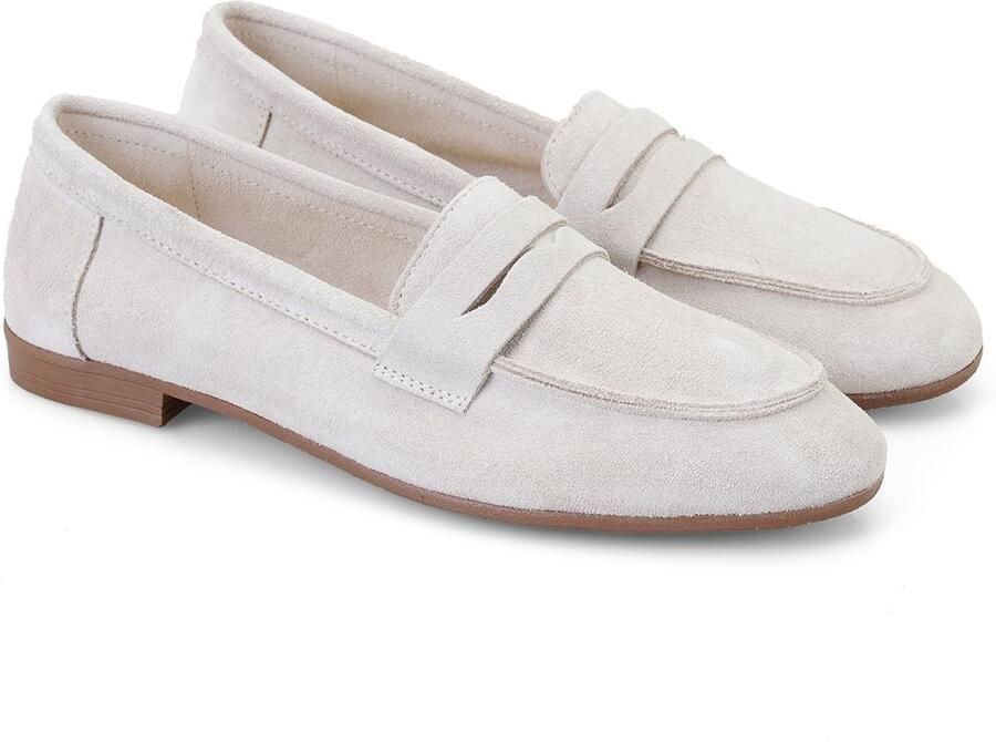 DESA Ballerina's Suède Beige Vrouwen Schoenpunt: Nez rond