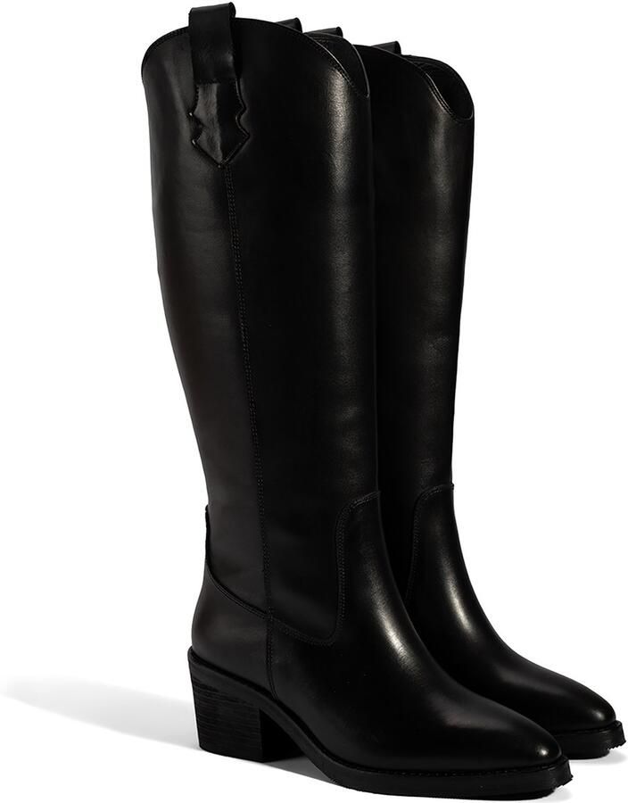 DESA Laarzen Leer Zwart Vrouwen Schoenpunt: Puntige