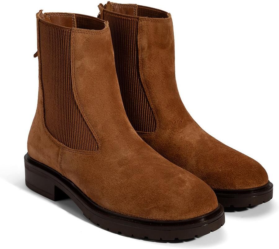 DESA Laarzen Suède Lichtbruin Vrouwen Schoenpunt: Ronde