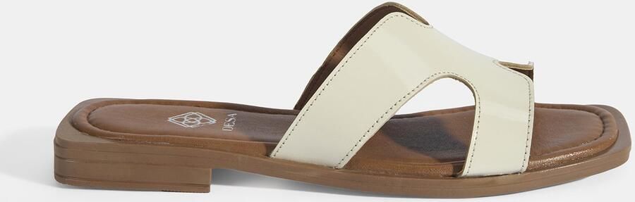 DESA Muiltje Imitatieleer Beige Vrouwen Schoenpunt: Nez ouvert