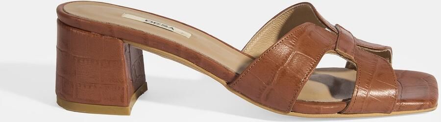 DESA Muiltje Leer Bruin Vrouwen Schoenpunt: Nez ouvert