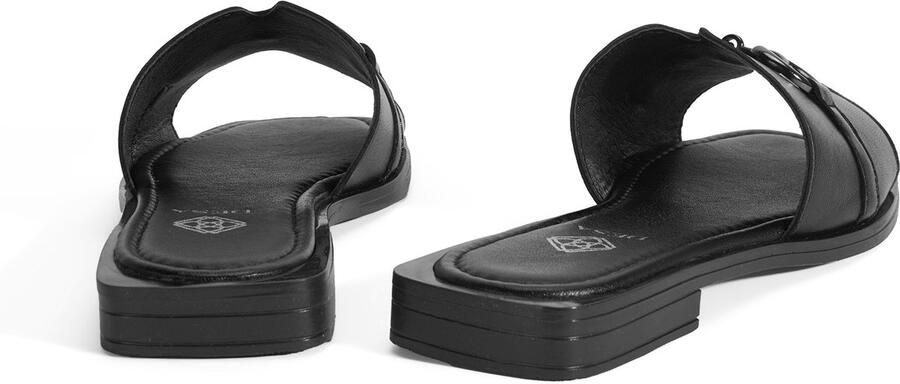 DESA Muiltje Leer Zwart Vrouwen Schoenpunt: Open